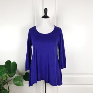 Eileen Fisher Cobalt Blue Linen Top